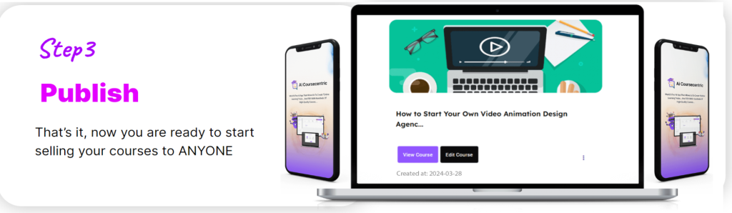 AI Course Centric Review 2025: Can You Really Create & Sell AI-Generated Courses in Minutes? 5 a laptop and a phone